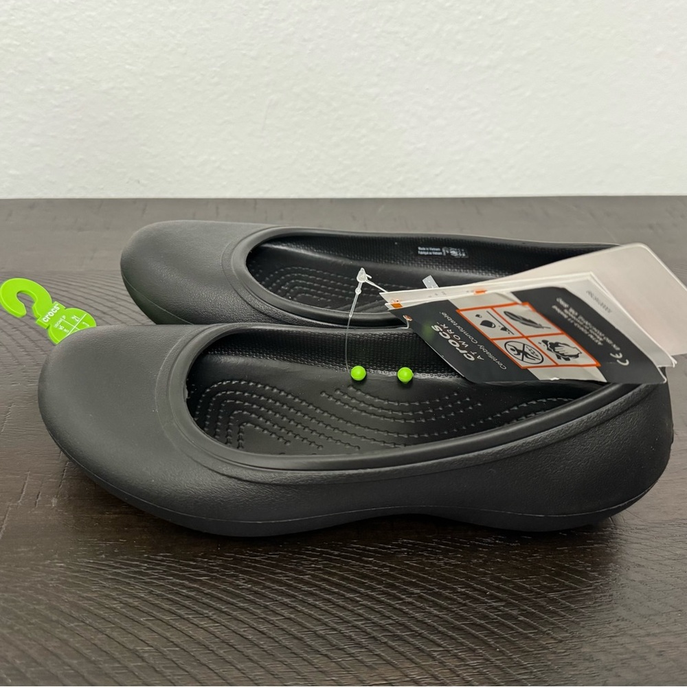 CROCS At Work Black Slip-On Flats Slip-Resistant shoes